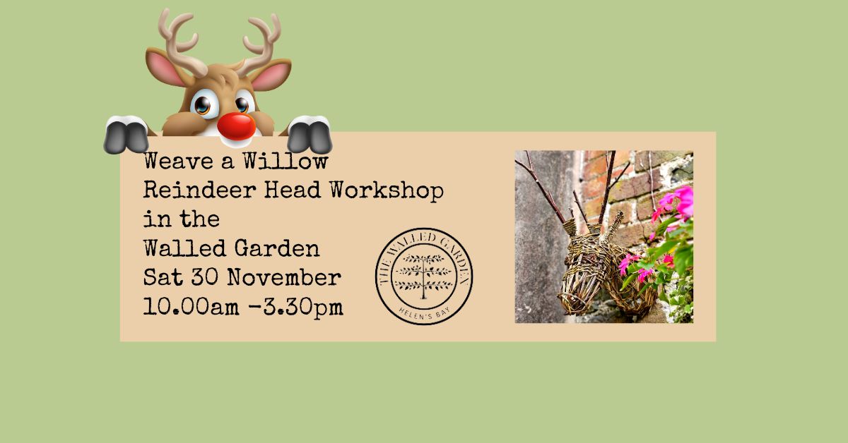 Weave a Willow Reindeer Head in the Walled Garden