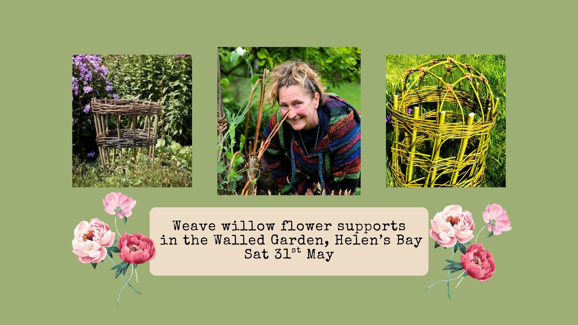 Weave Willow Flower Supports Workshop in the Walled Garden